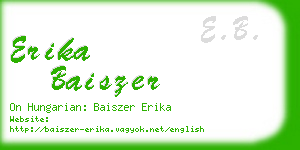 erika baiszer business card